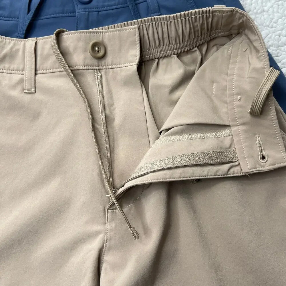 Hollister Blue and Khaki Elastic Waist Uniform Shorts XS (Set of 2)